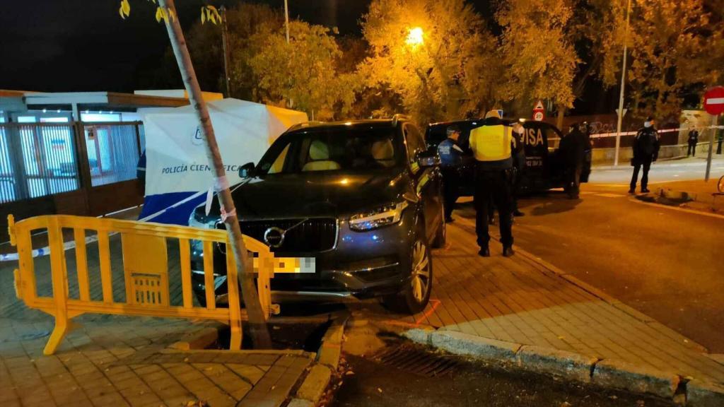 Lugar del atropellamiento de tres niñas en Madrid.