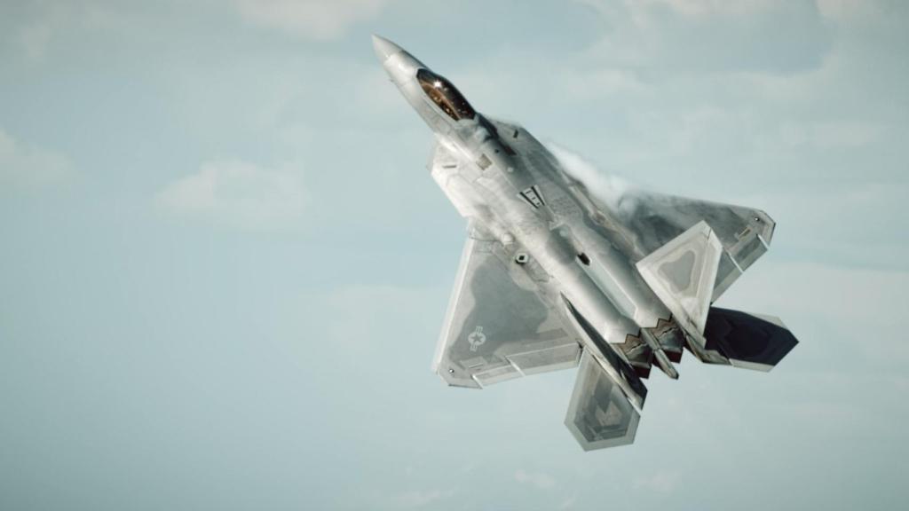 F-22 'Raptor' en pleno vuelo.