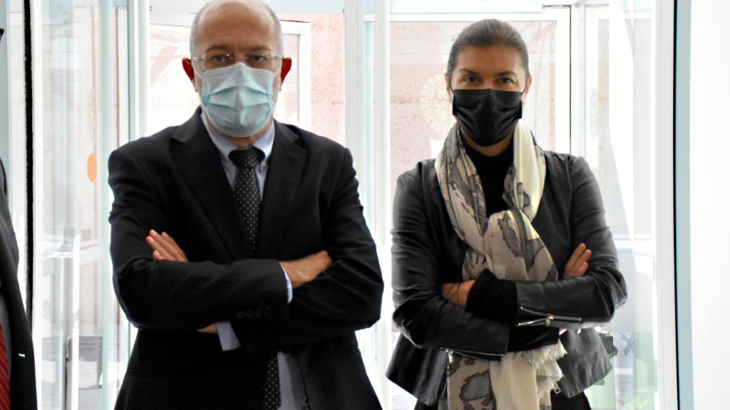 El vicepresidente de la Junta, Francisco Igea y la delegada territorial de la Junta en Zamora, Clara San Damián