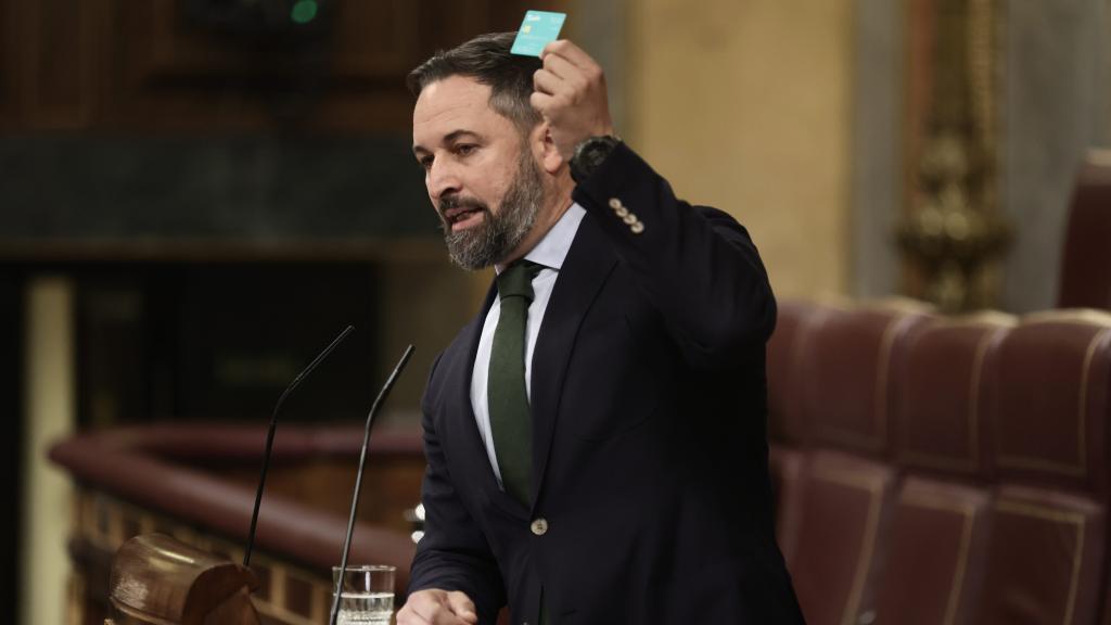 Santiago Abascal, presidente de Vox, en el Congreso de los Diputados.