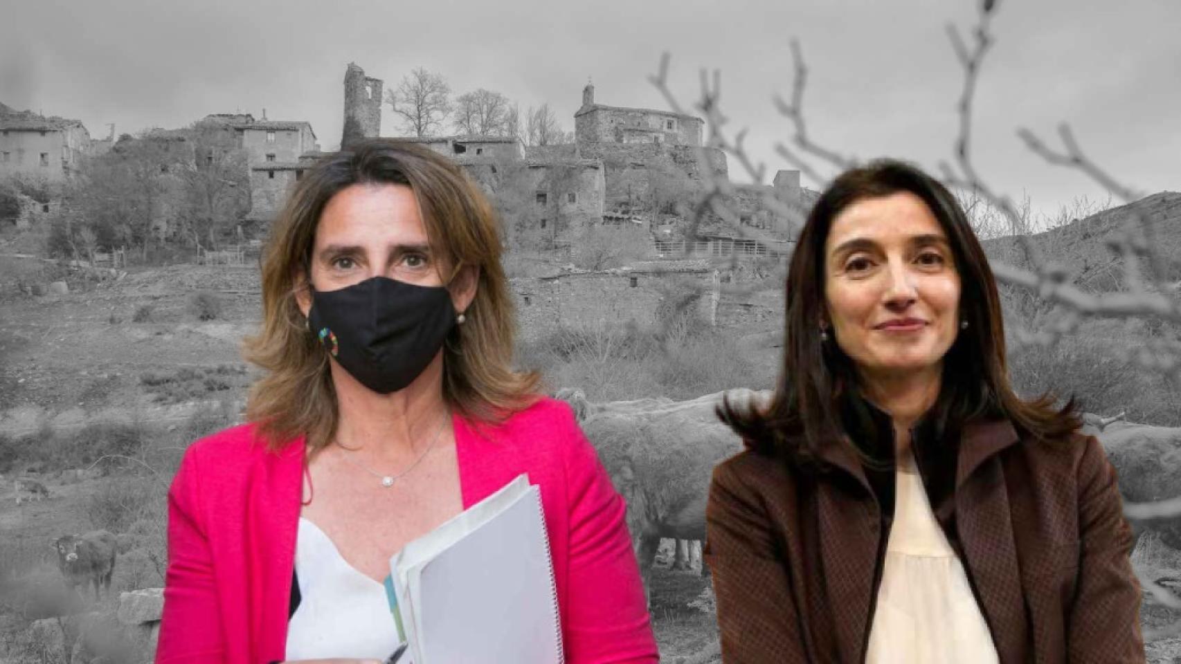 La vicepresidenta tercera y ministra para la Transición Ecológica, Teresa Ribera, y la ministra de Justicia, Pilar Llop.