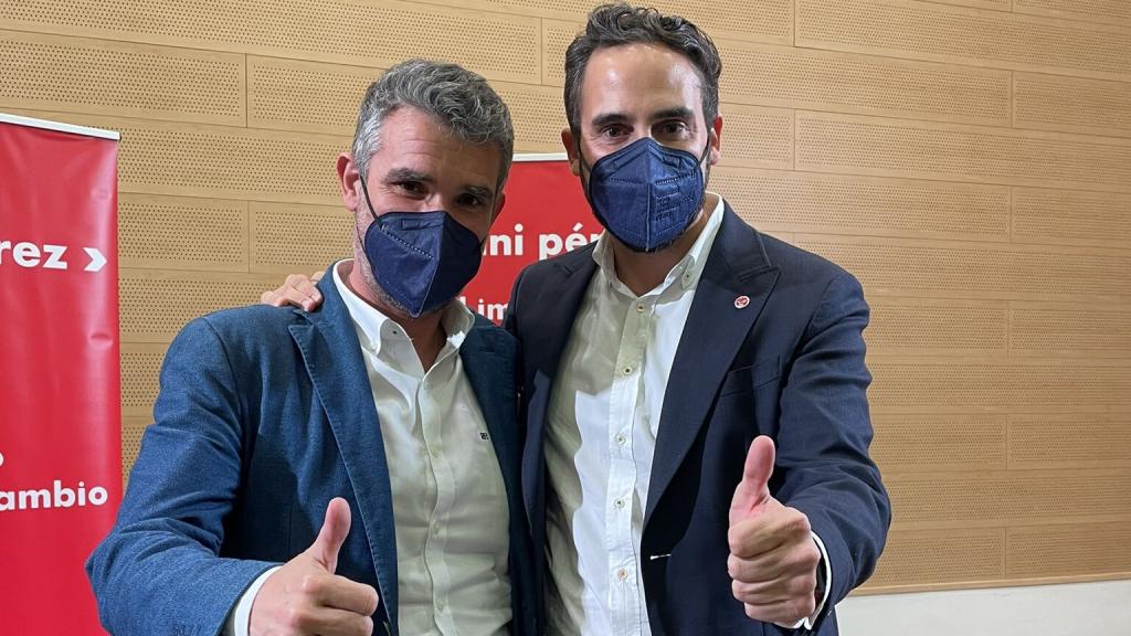Dani Pérez junto a Pepe Bernal en la presentación de su candidatura.