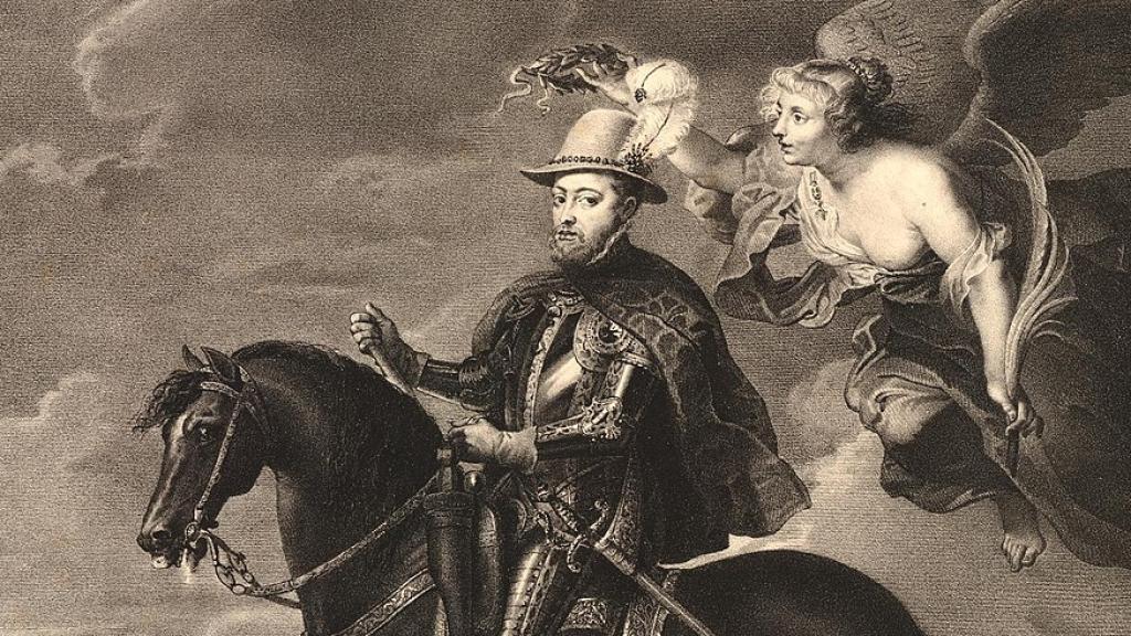 Litografía del siglo XIX de Felipe II.