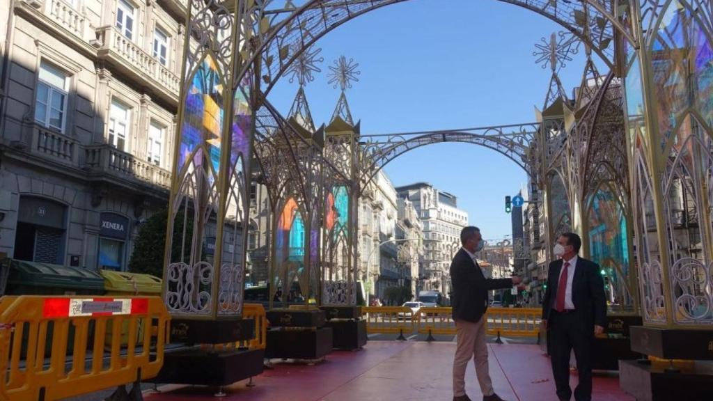 Nuevo castillo luminoso que lucirá en la calle Policarpo Sanz.