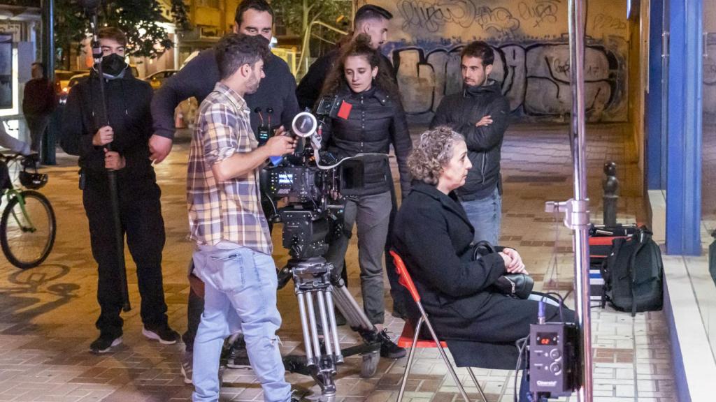 Una imagen del rodaje de 'Saldo 0', en Héroes de Sostoa.
