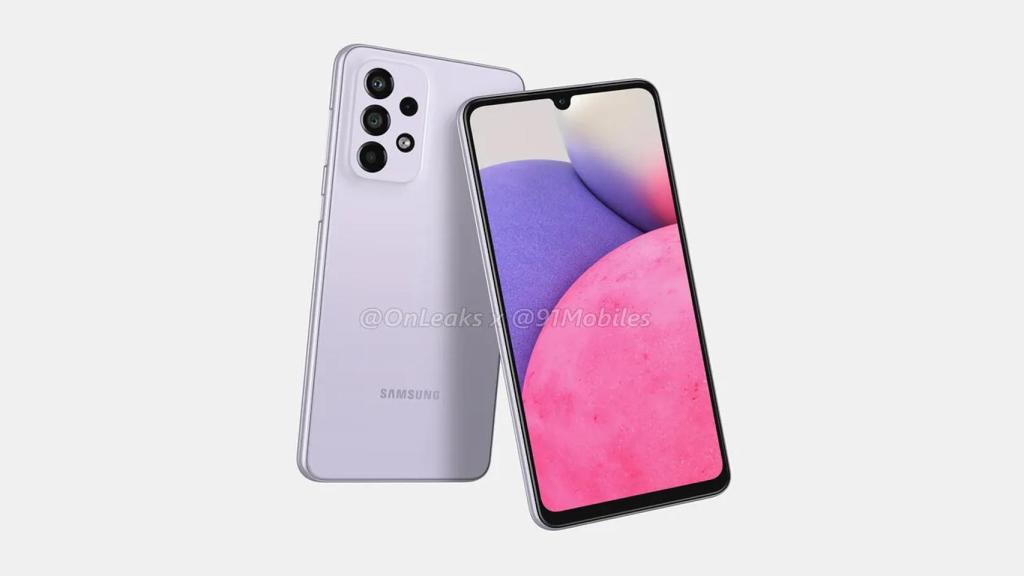 Samsung Galaxy A33 por delante y por detrás