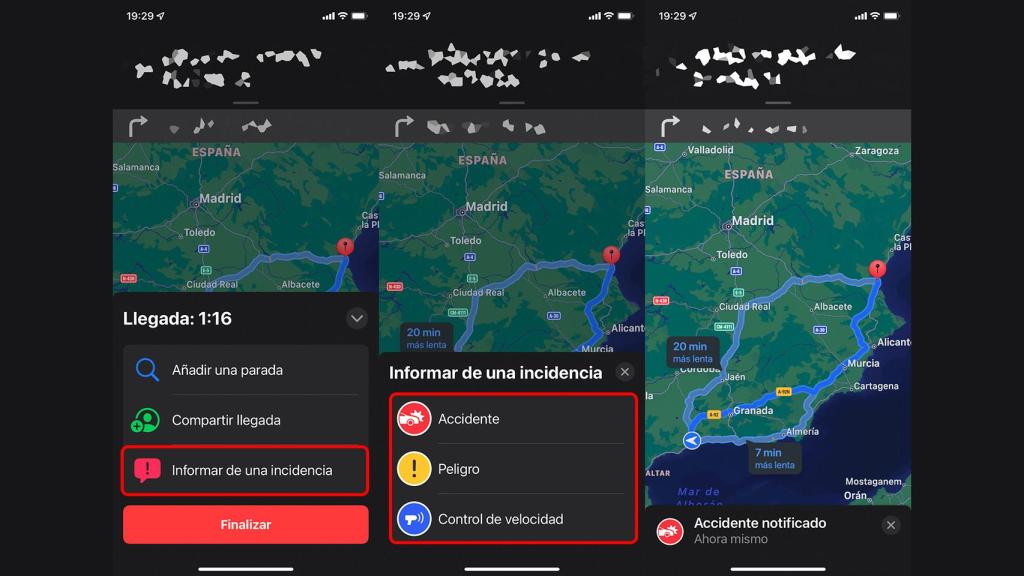 Así se usa la función de Apple Maps para reportar accidentes.