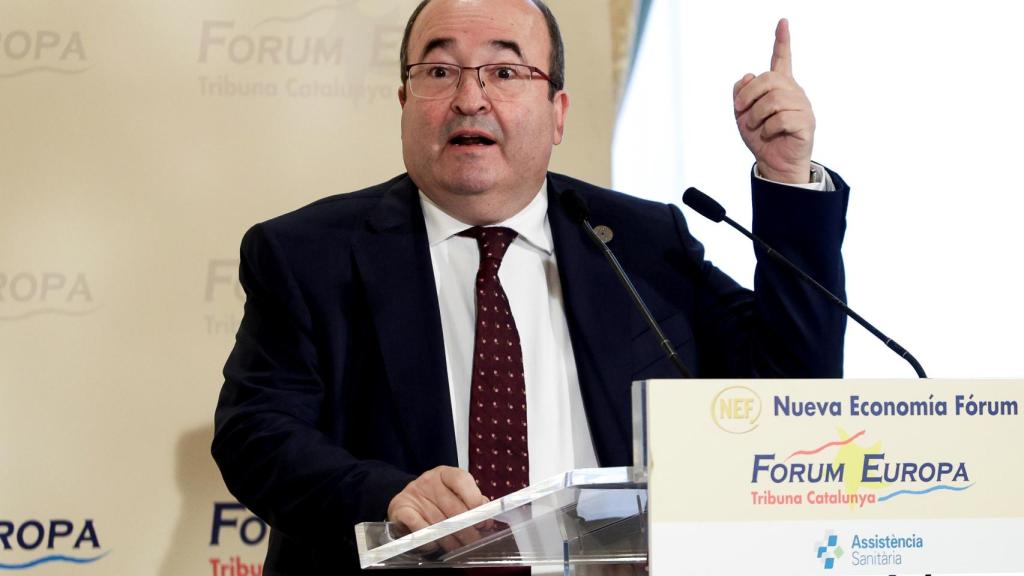El ministro de Cultura y Deporte, Miquel Iceta, ha participado este lunes en el desayuno informativo del Forum Europa.Tribuna Catalunya.
