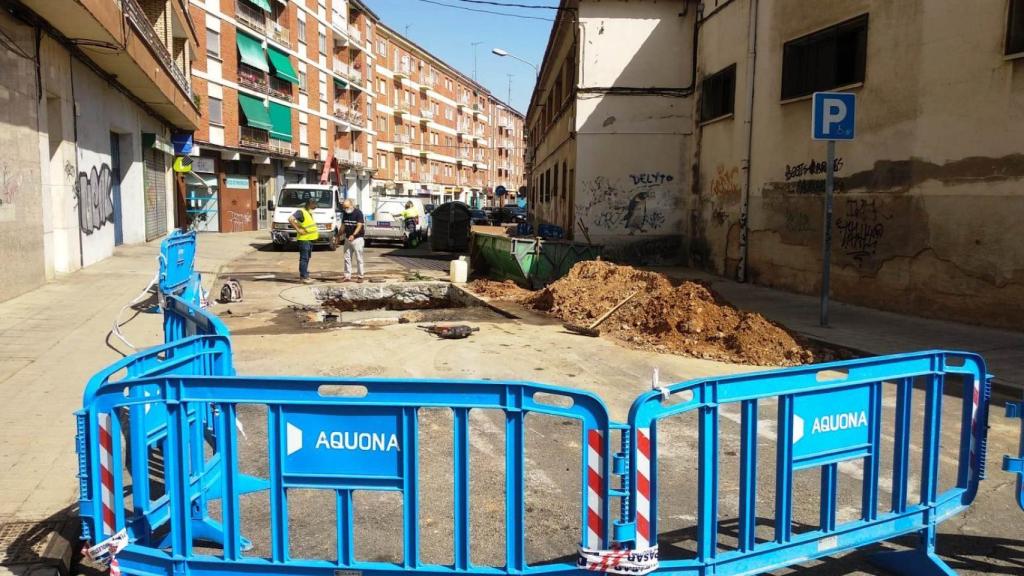 Reventón de la tubería en Campo de Marte