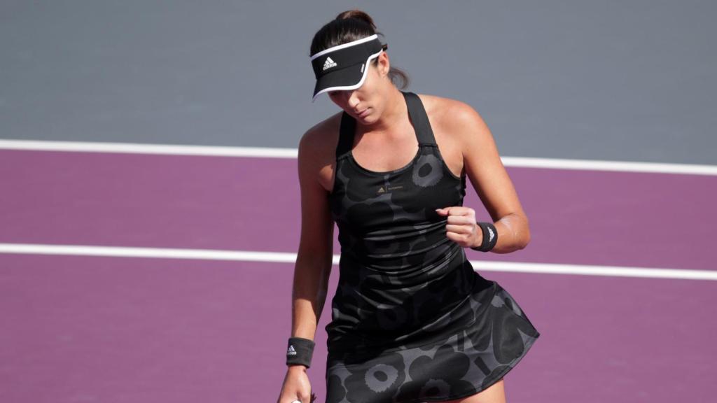 Muguruza, durante el partido ante Badosa.