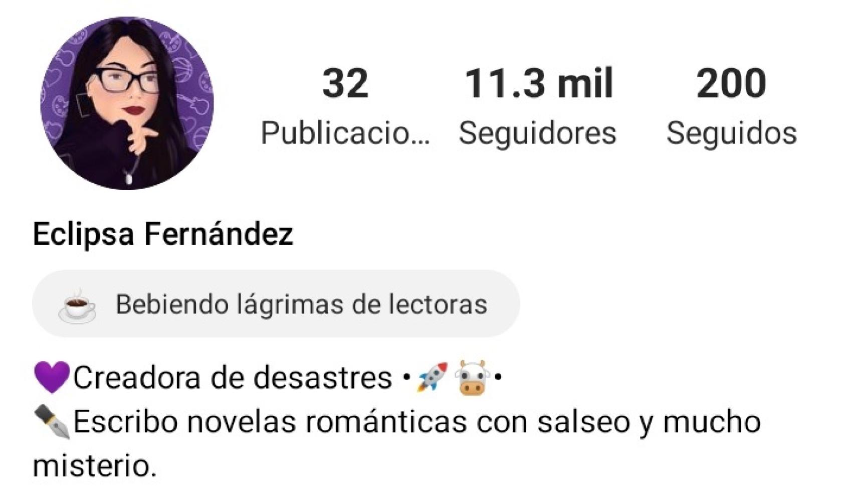 Estado en un perfil de Instagram