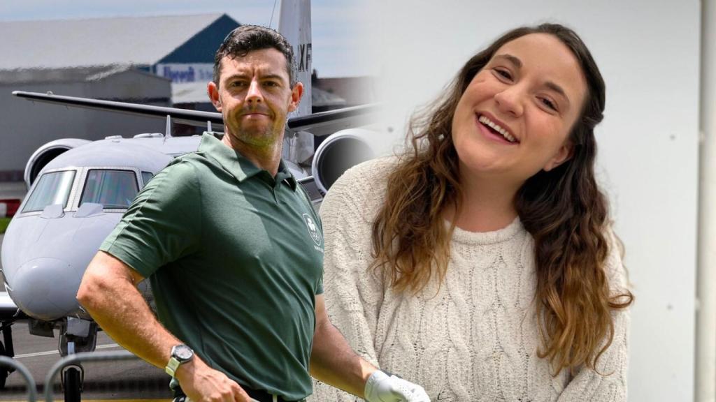 Rory McIlroy y Abbie Richards, en un fotomontaje.
