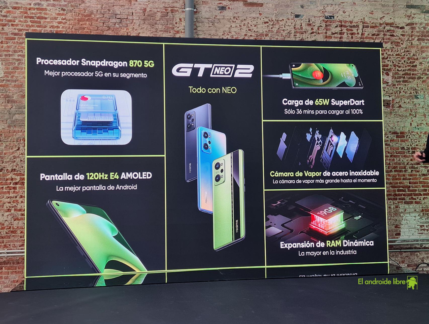 La carga rápida de 65 W fue protagonista en el evento de presentación del realme GT Neo 2 en España