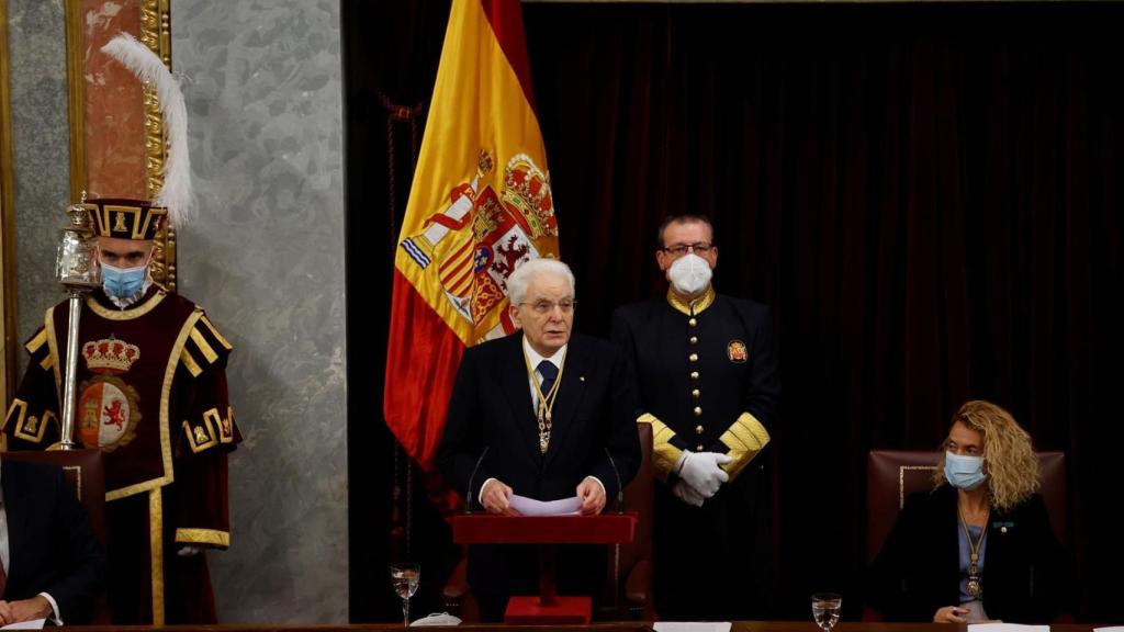 Sergio Mattarella en el Congreso de los Diputados.