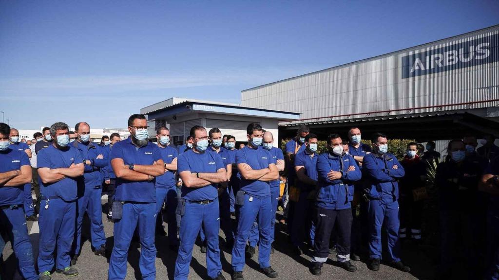 Trabajadores de Airbus en una imagen de archivo.