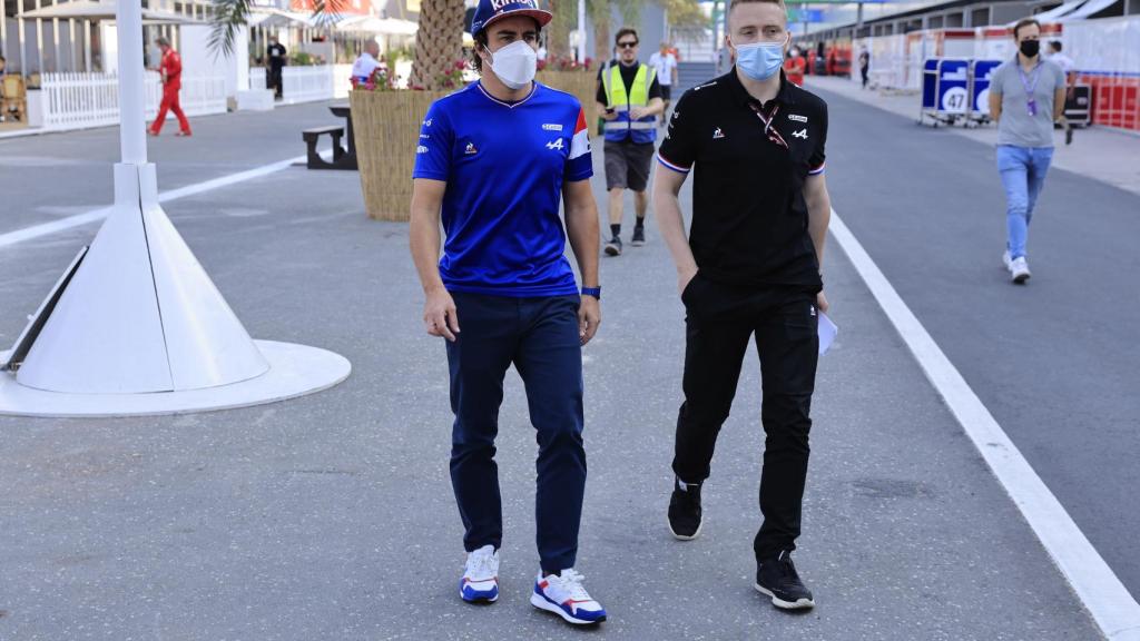 Fernando Alonso, en el circuito de Losail