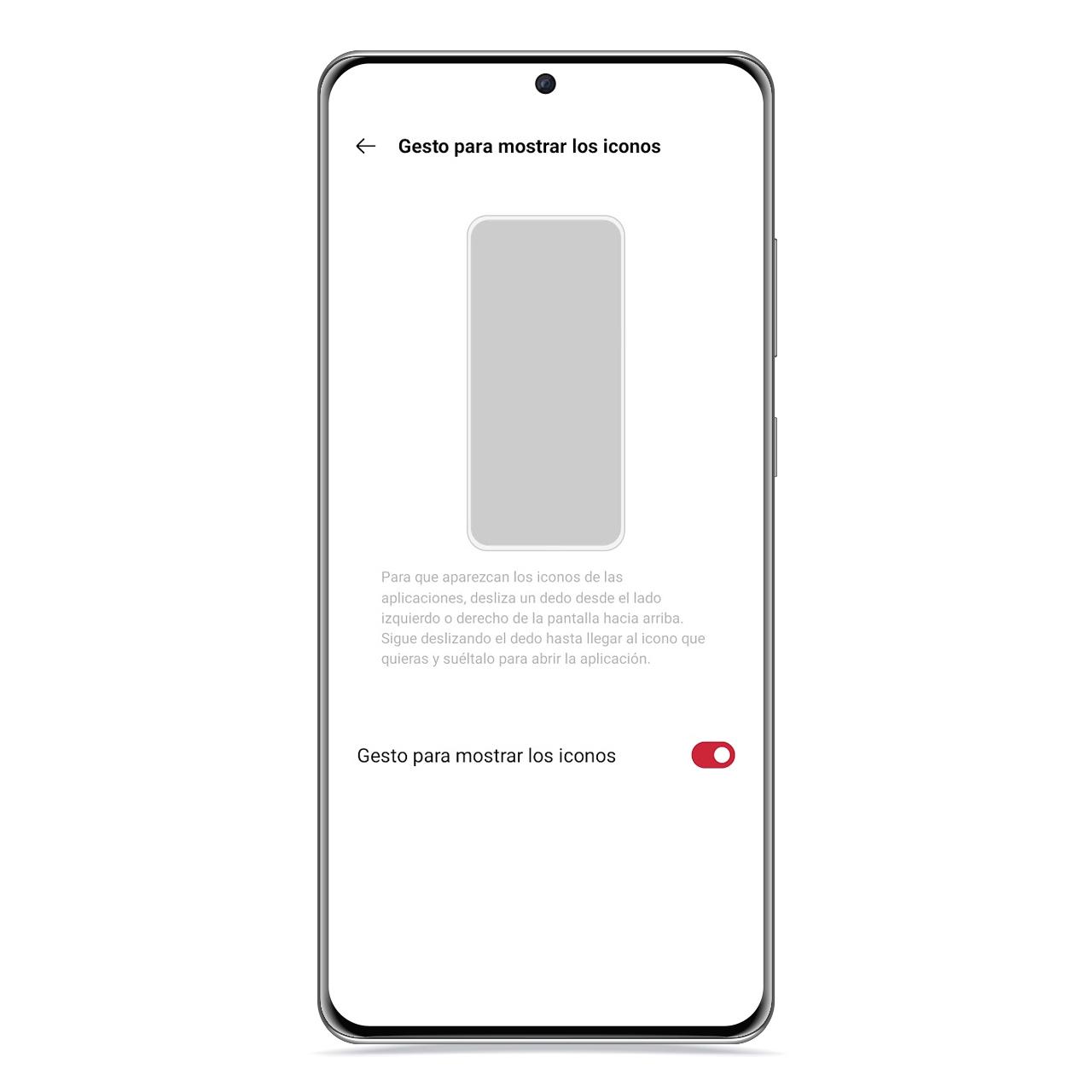 Gesto para los iconos en realme