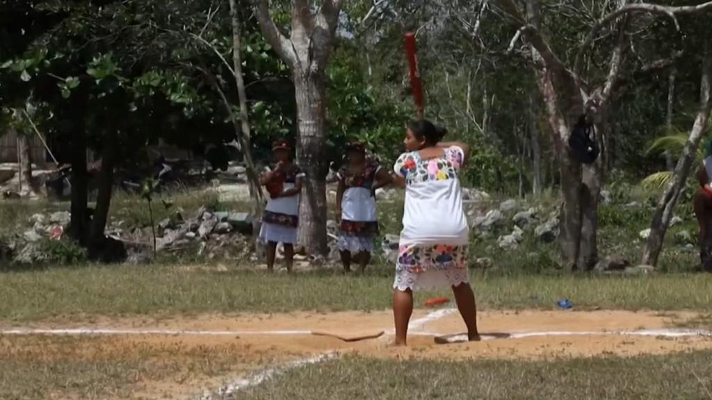 Una jugadora de las Diablillas de Hondzonot.