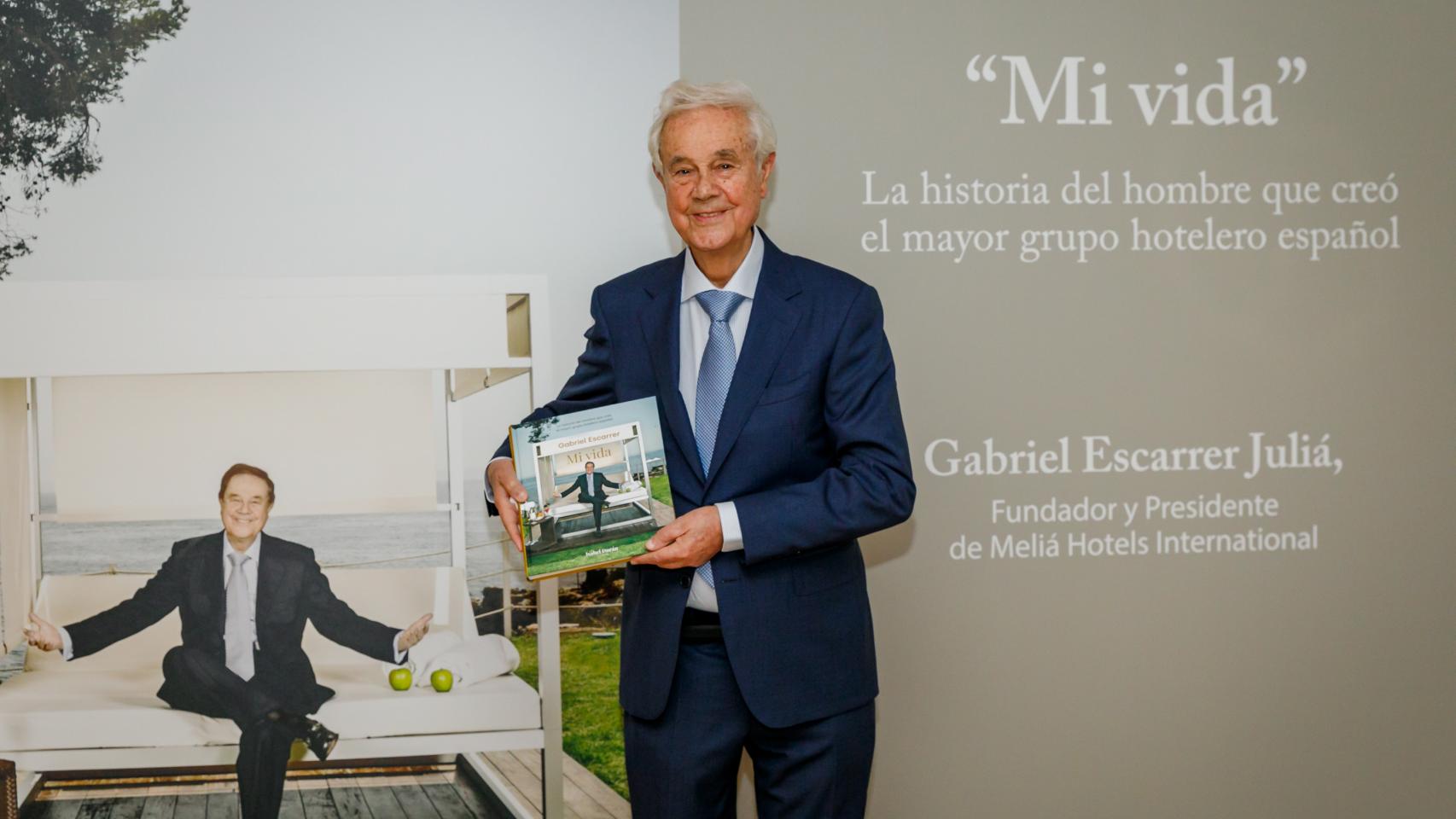 Gabriel Escarrer Juliá, fundador de Meliá, durante la presentación de su libro en 2021.