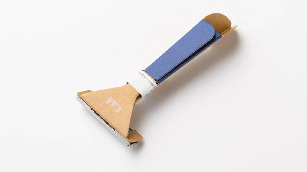 Diseño de la maquinilla de afeitar de papel desechable.