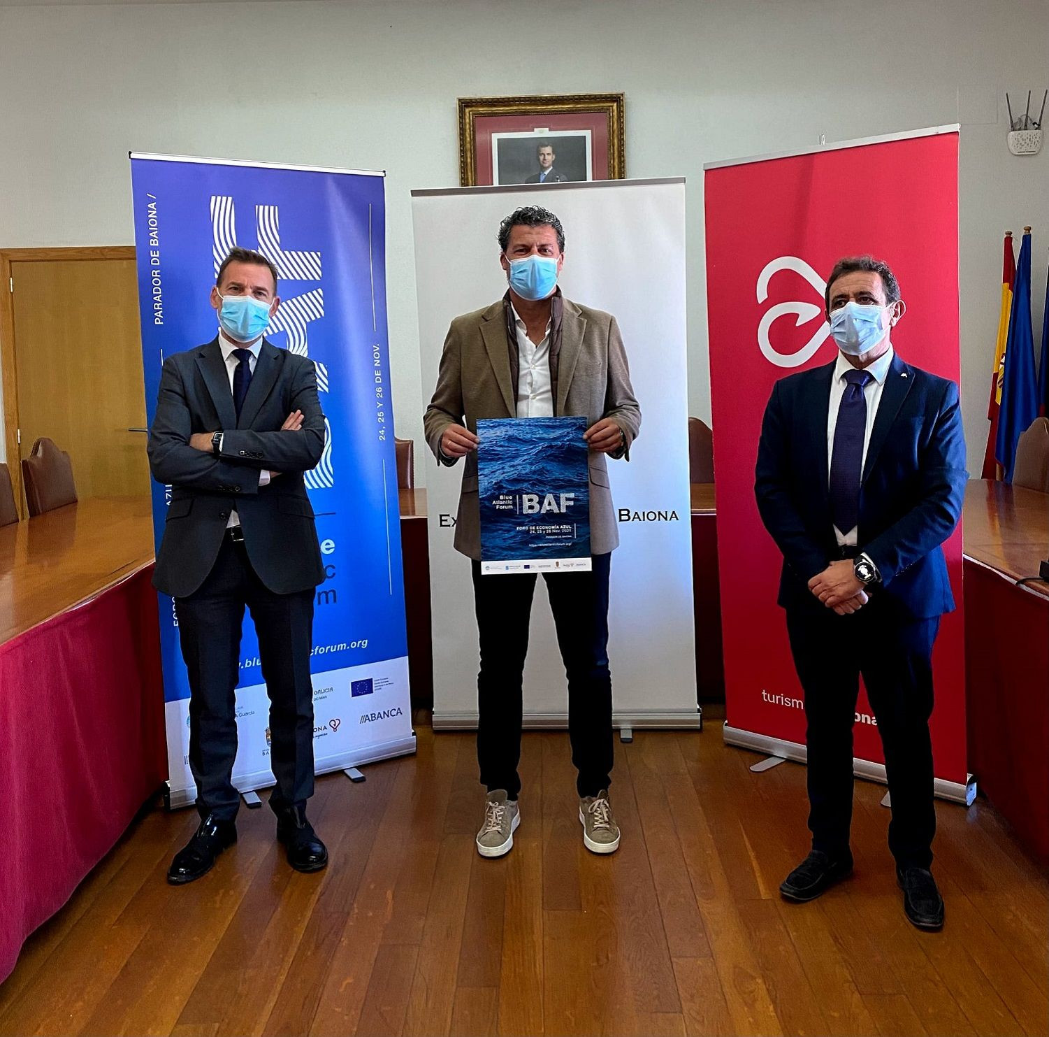 Javier Fraga, Carlos Gómez y José Luis Romero durante la presentación del evento.