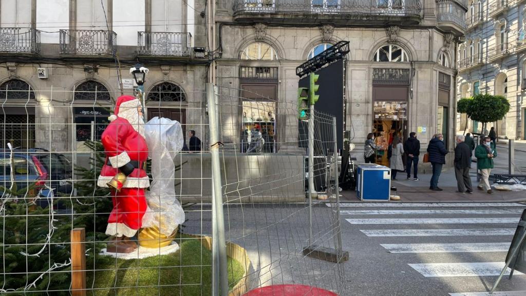 Vigo se prepara para el acto de encendido de luces de Navidad 2021-2022