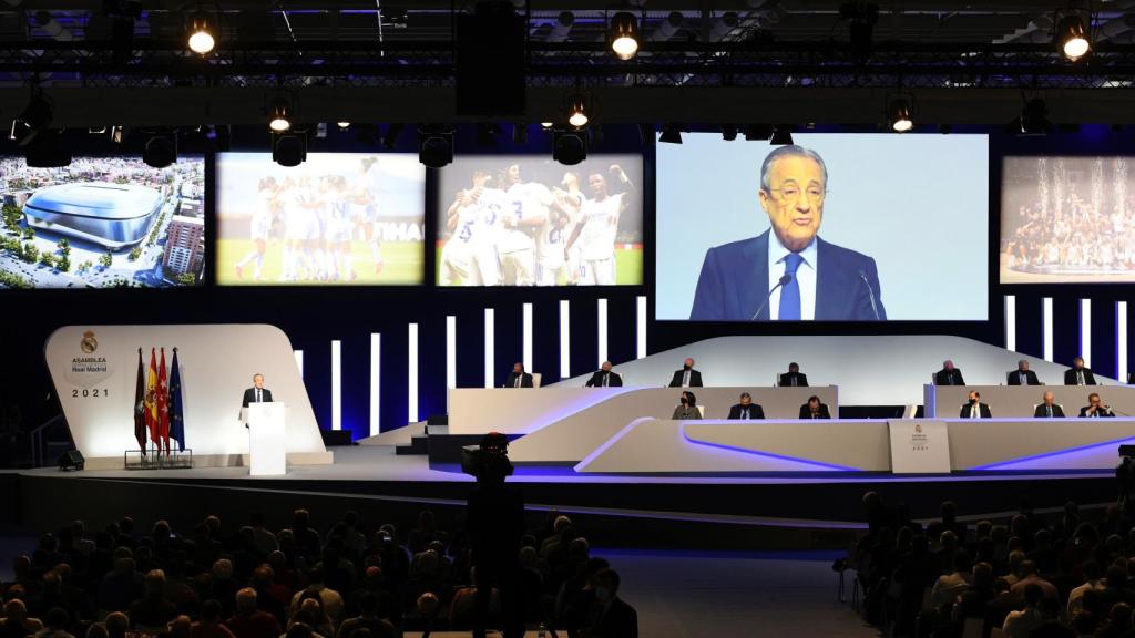 Florentino Pérez, en la Asamblea de socios del Real Madrid