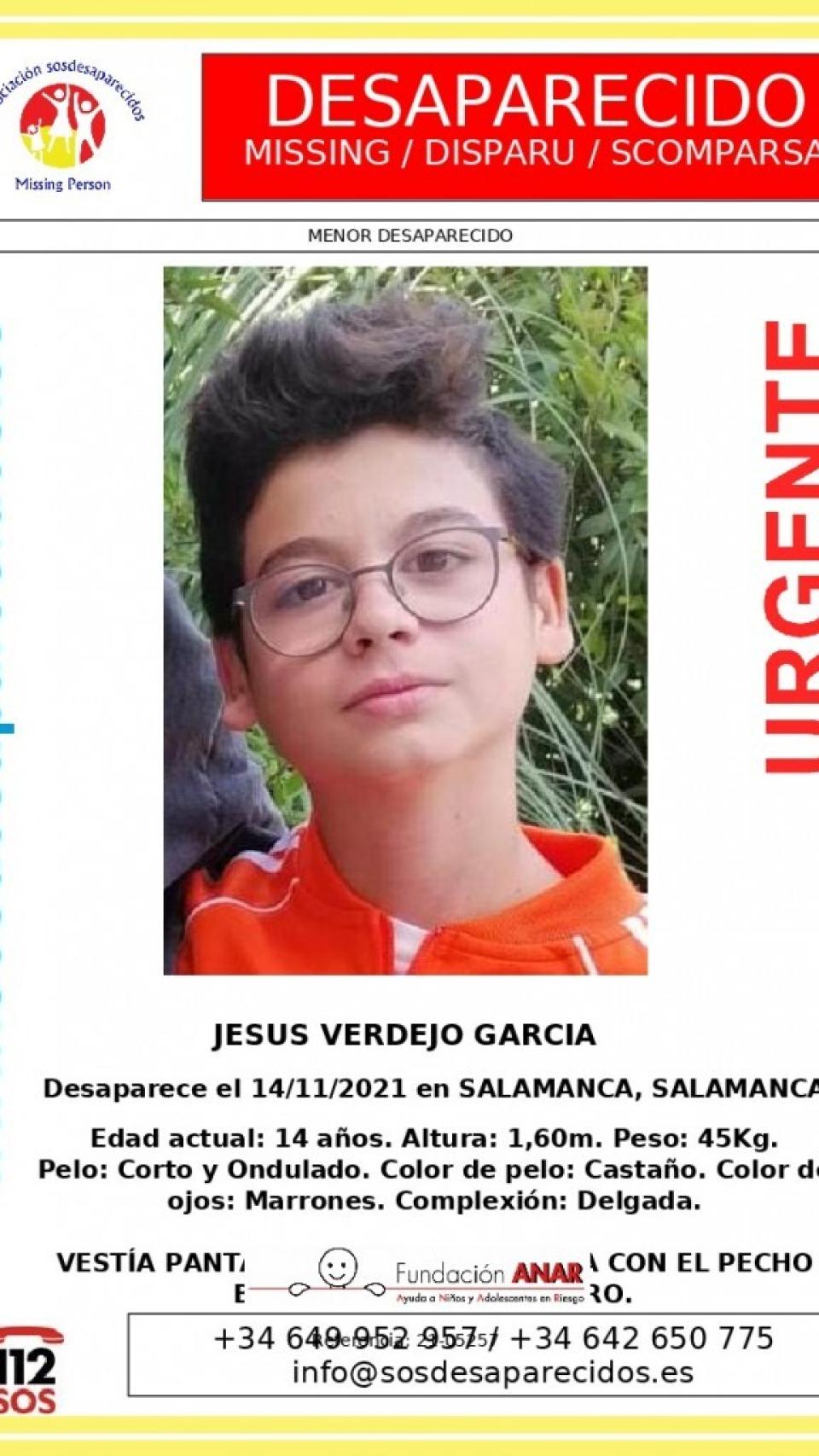 Cartel del niño desaparecido