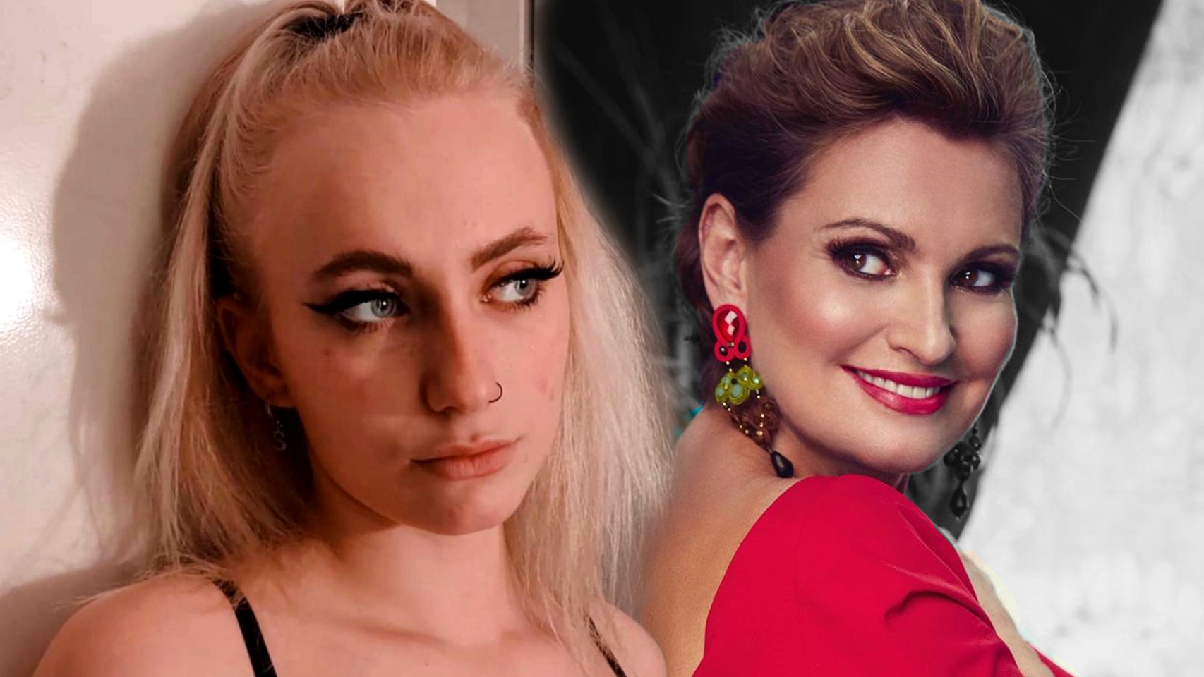 Sarah Croft y su madre, Ainhoa Arteta, en un montaje de Jaleos.