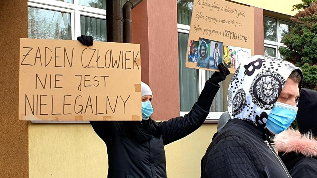 'Madres en la Frontera' protestando.
