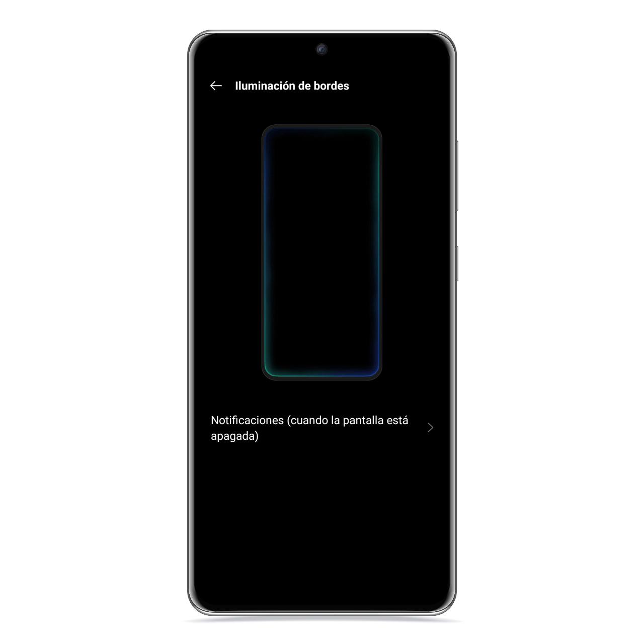 Iluminación de bordes en realme UI