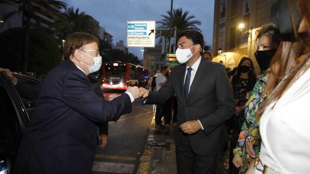 El presidente de la Generalitat, Ximo Puig, y el alcalde de Alicante, Luis Barcala, en imagen de archivo.