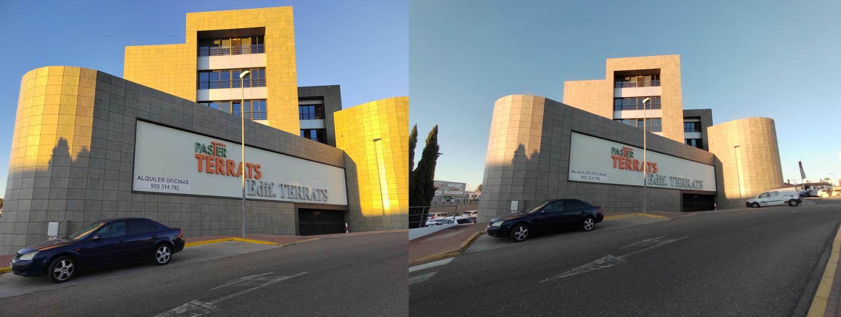 Foto con el sensor principal / Foto con el gran angular