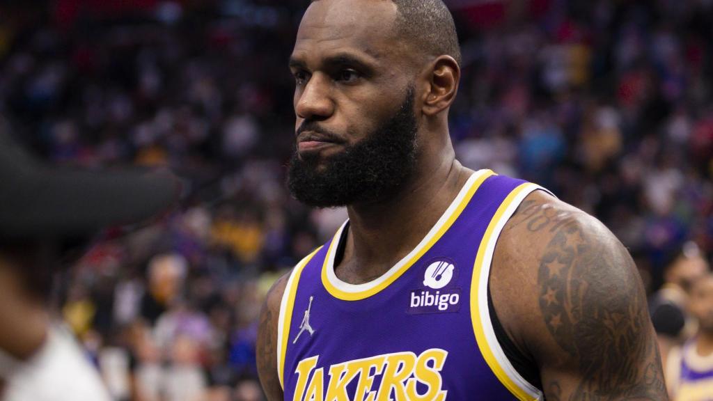 LeBron James, en un partido de Los Angeles Lakers de la NBA 2021/2022