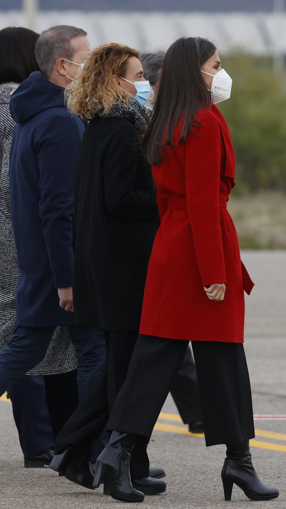 La reina Letizia ha estrenado unas botas para su viaje a Suecia.