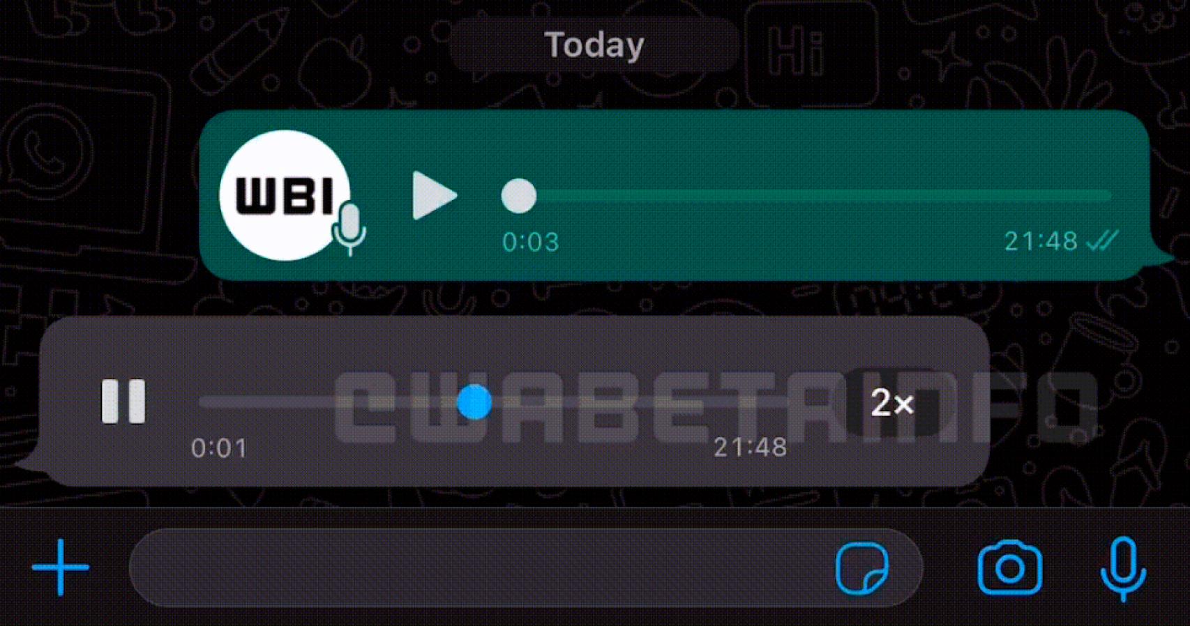 Reproducción de cualquier audio a mayor velocidad en WhatsApp