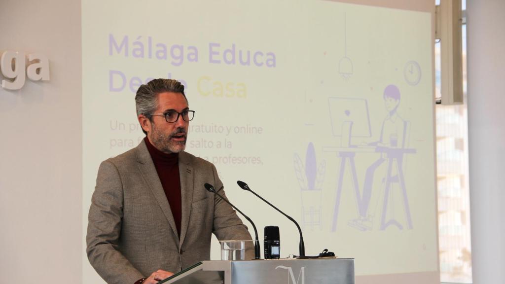 Maldonado en una rueda de prensa de la Diputación.