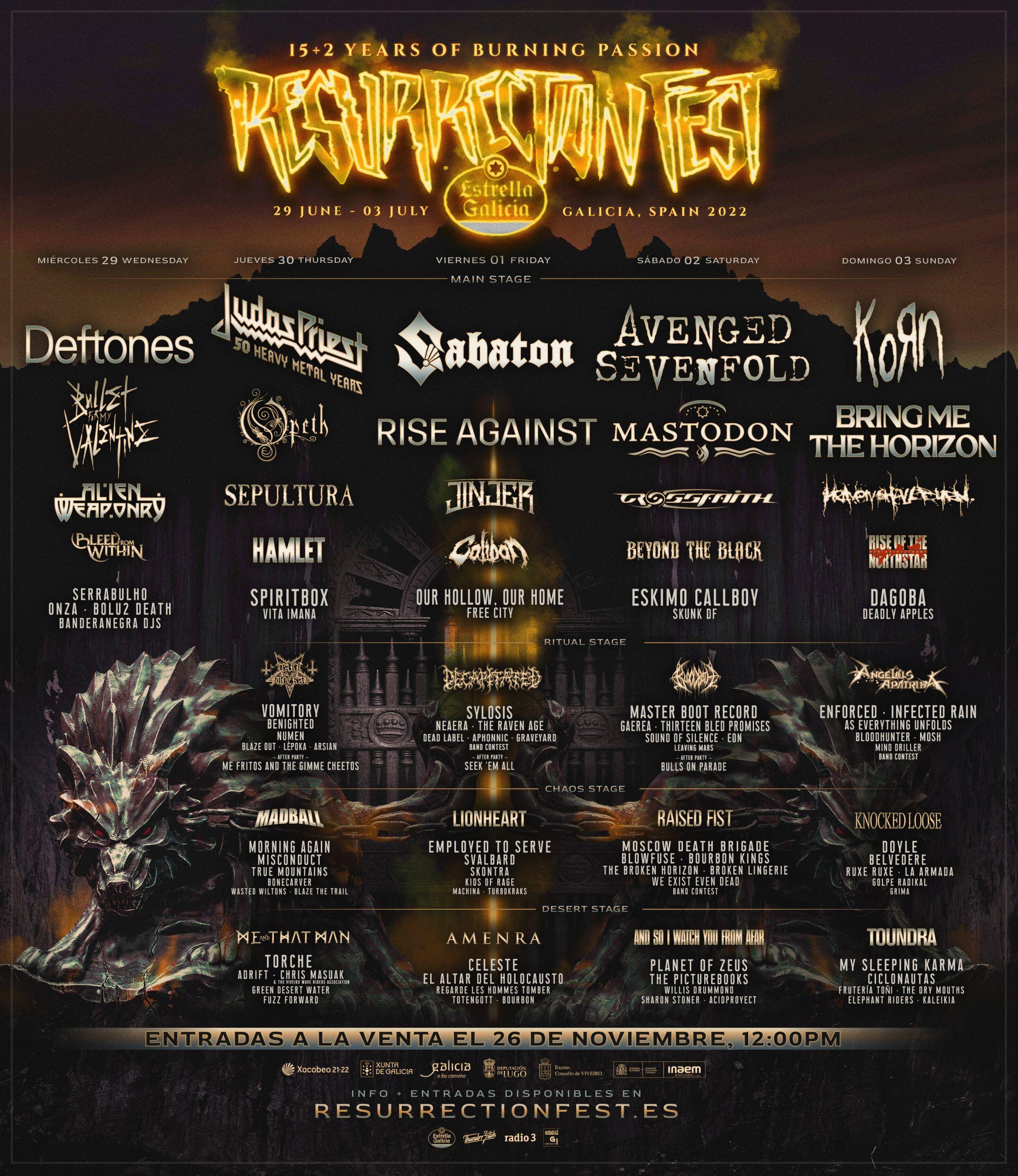 El cartel del Resurrection Fest (C