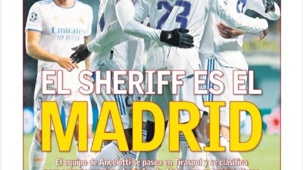 La portada del diario AS (25/11/2021)