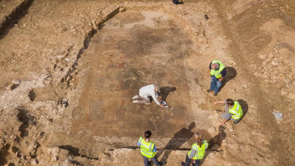 Los mosaicos encontrados en la región de Rutland, Inglaterra.