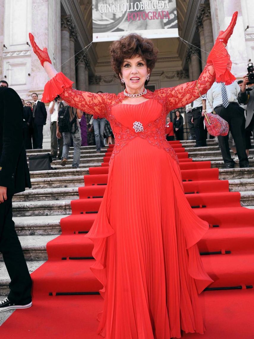 Durante la presentación de una exposición de fotografía dedicada a la actriz.