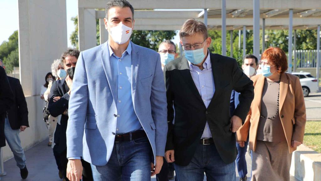 Pedro Sánchez y Ximo Puig, en una visita a Benidorm hace unas semanas.