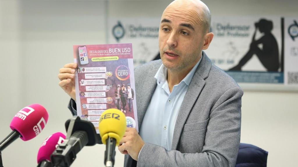 Manuel Tébar, secretario de Comunicación de ANPE Castilla-La Mancha. Foto: Óscar Huertas
