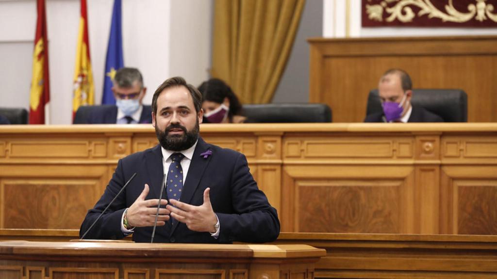 Paco Núñez este jueves en las Cortes de Castilla-La Mancha.