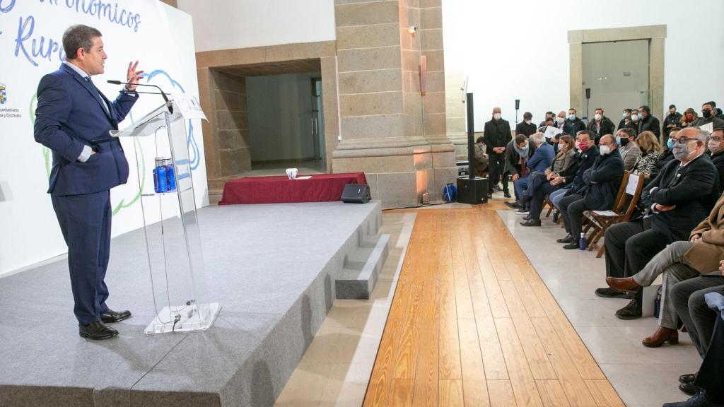 El presidente de Castilla-La Mancha, Emiliano García-Page, durante el acto