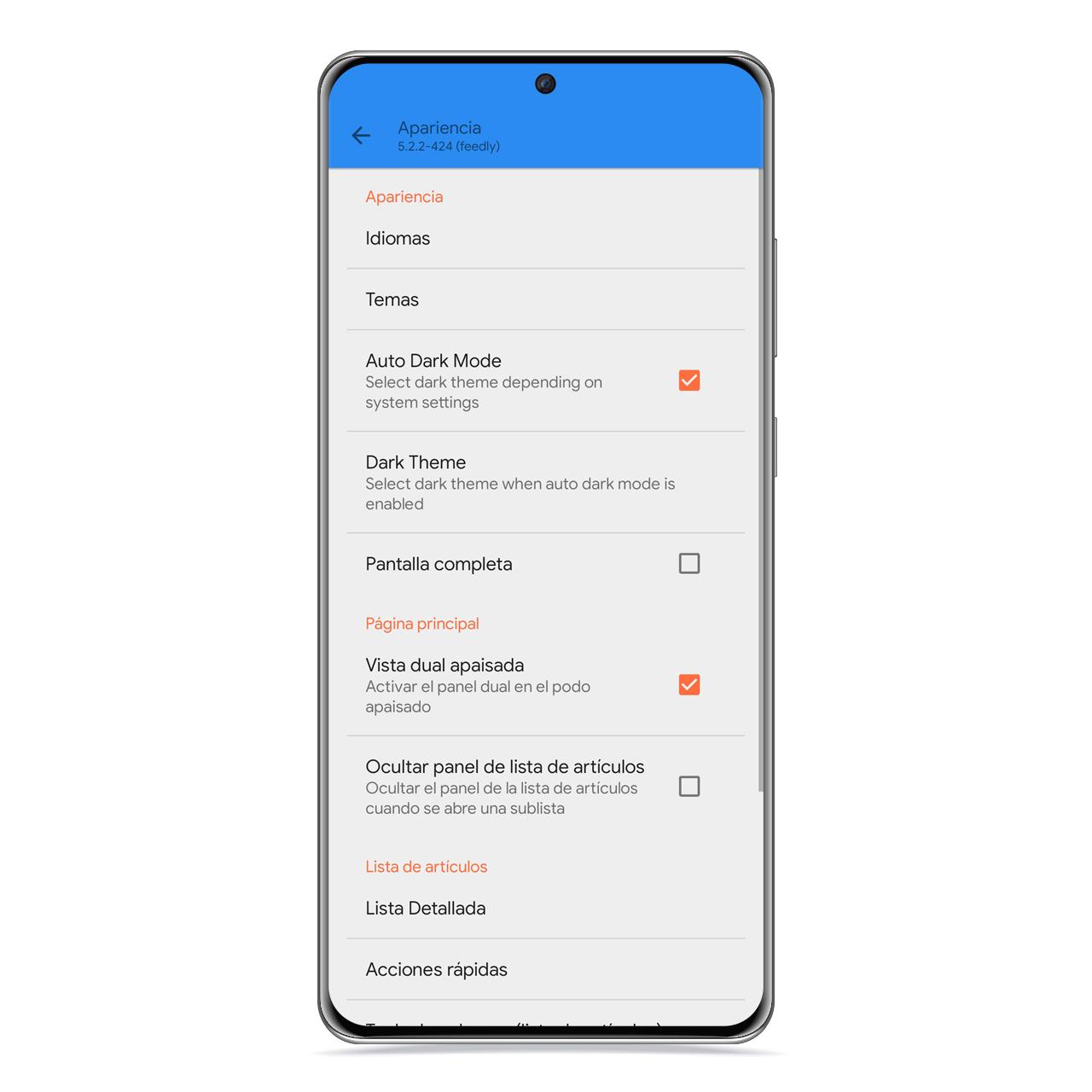 Ajustes de apariencia