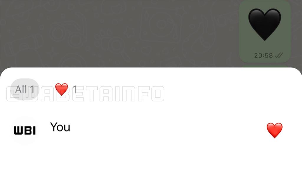 Panel de reacciones de emojis en WhatsApp.