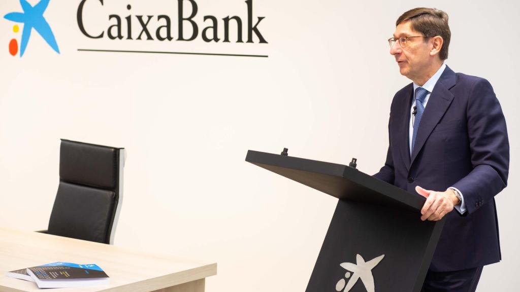 El presidente de Caixabank, José Ignacio Goirigolzarri, durante una intervención.