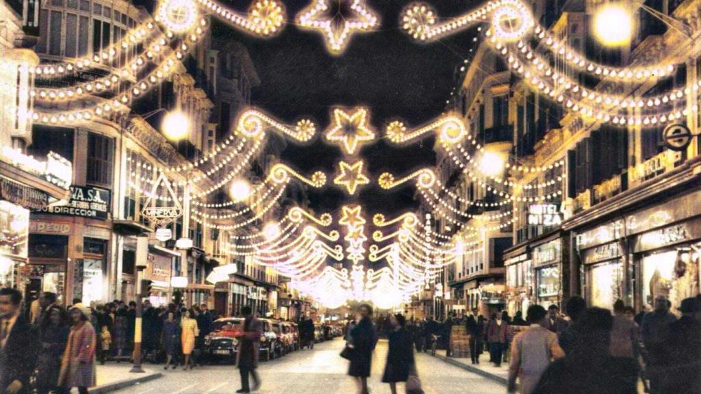 Calle Larios en 1968.