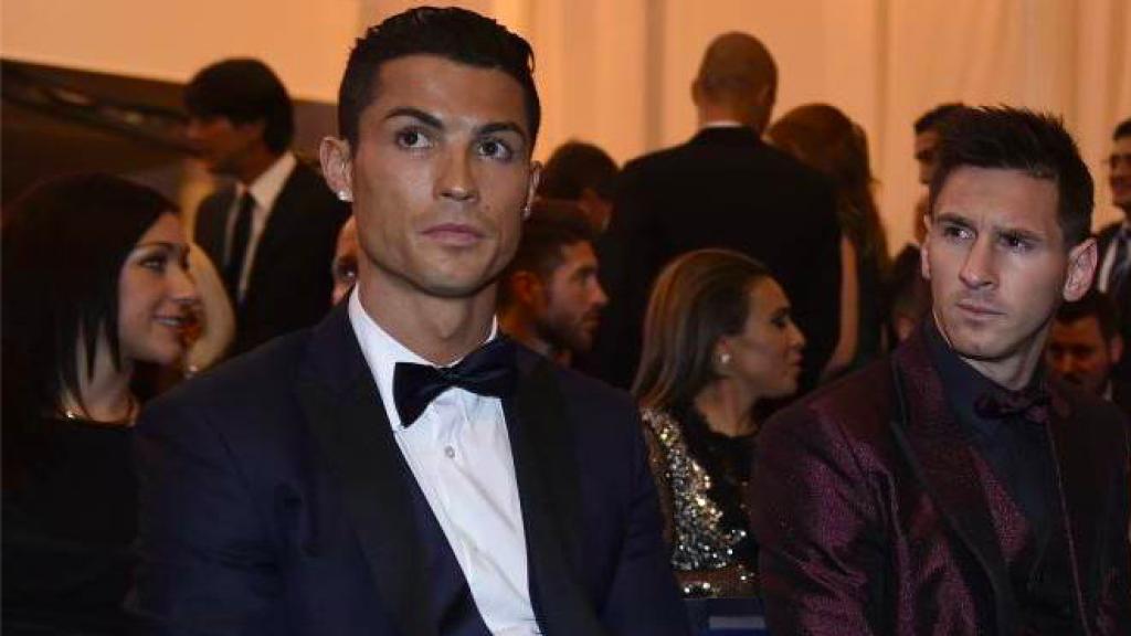 Cristiano Ronaldo y Leo Messi en una gala del Balón de Oro